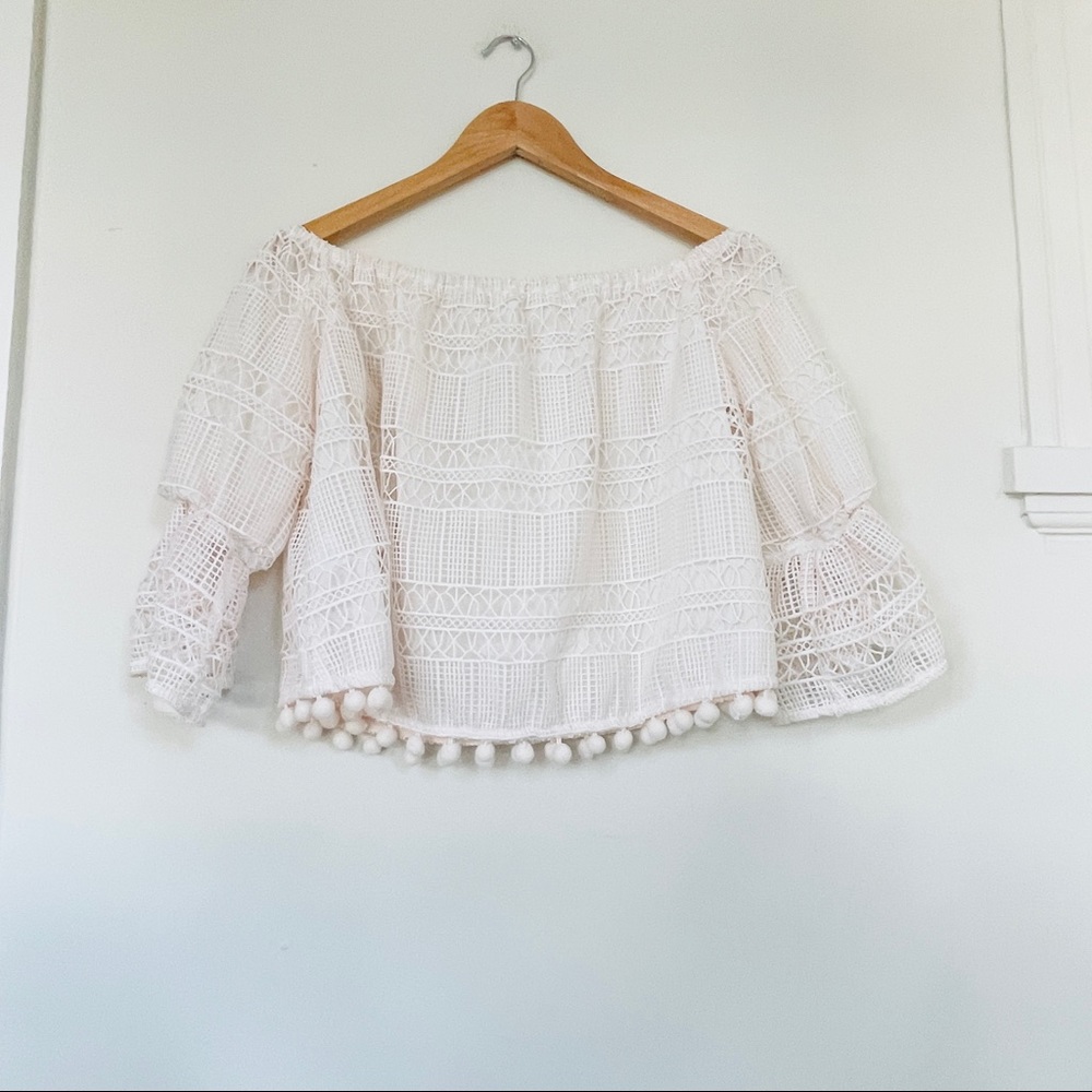 Tularosa Alexa Off Shoulder Top in Luster Ivory White - Picture 7 of 9